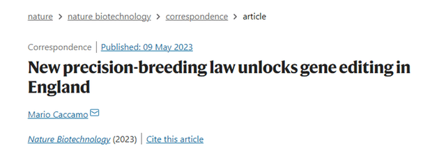 Nueva ley de mejoramiento con herramientas de precisión desbloquea la edición de genes en Inglaterra