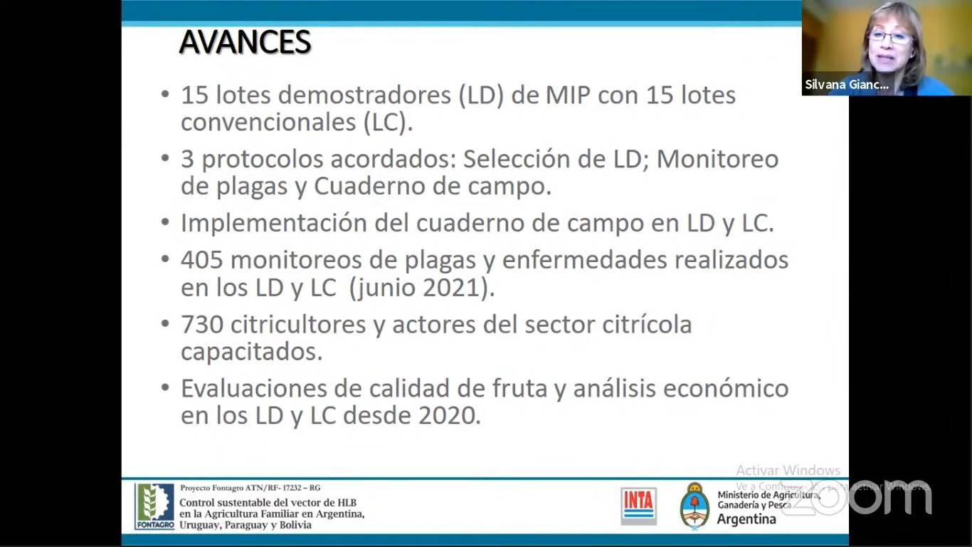Se presentaron los avances del proyecto en las 40° Jornadas Citrícolas Nacionales en Argentina