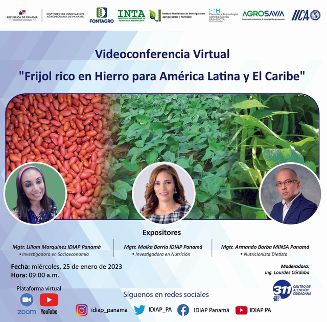Evento virtual de pre lanzamiento del Proyecto  Frijol rico en hierro para América Latina y El Caribe