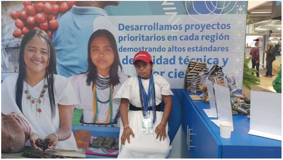 Laura Torres la joven indígena Arhuaca que por medio  del trabajo con el Frijol Biofortificado potencia a su comunidad