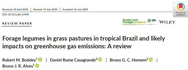 New scientific paper about forages legumes