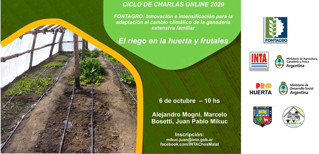 Charla online: Riego en la huerta y frutales