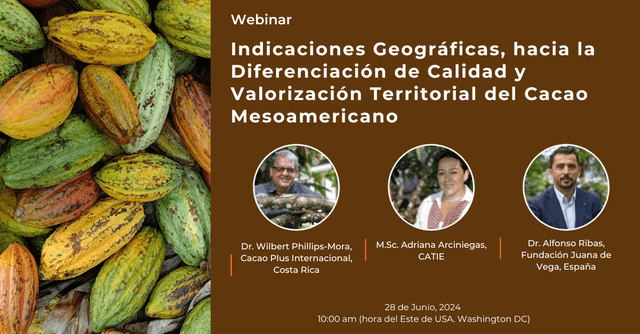 Webinar: Geographical Indications, Towards Quality Differentiation and Territorial Valorization of Mesoamerican Cocoa