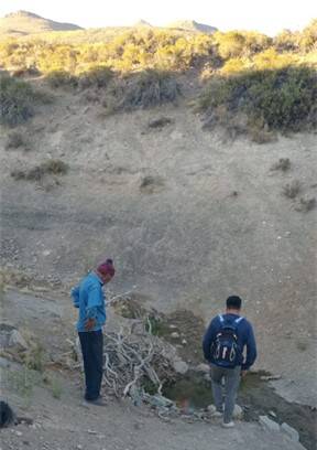 Survey of springs in the mapuche Huayquillan community, in Colipilli, Neuquén, Argentina