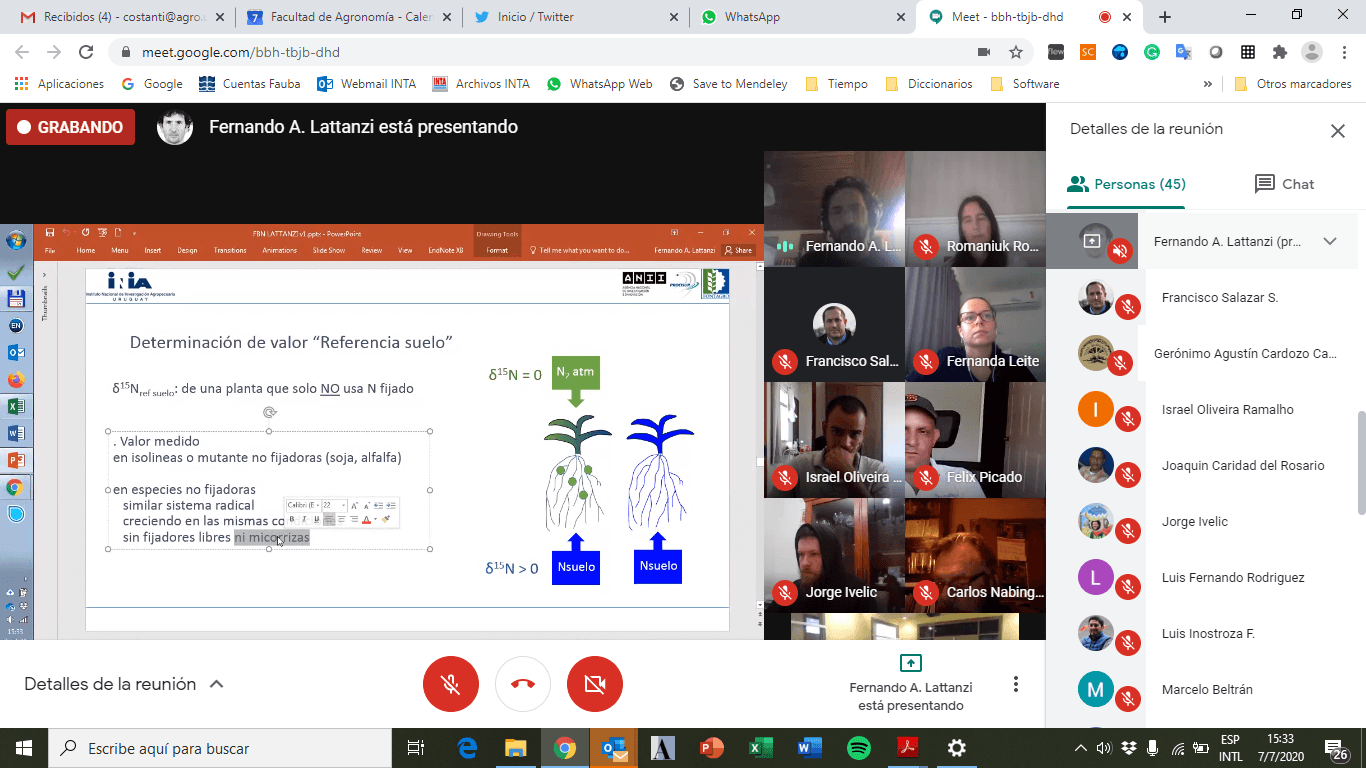 Capacitación interna en FBN y reunión de líderes de los países Co-ejecutores