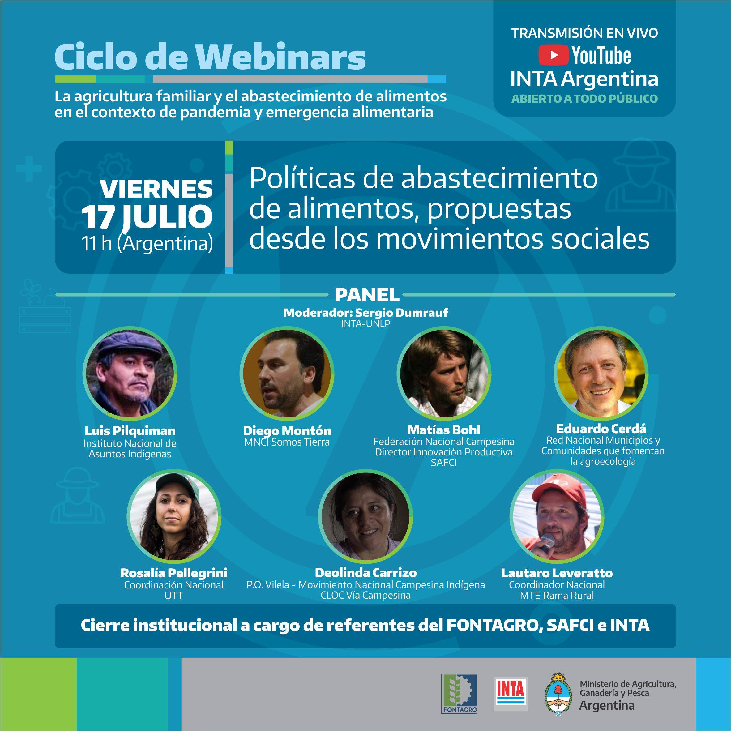 Políticas de abastecimiento de alimentos, propuestas desde los mov. sociales