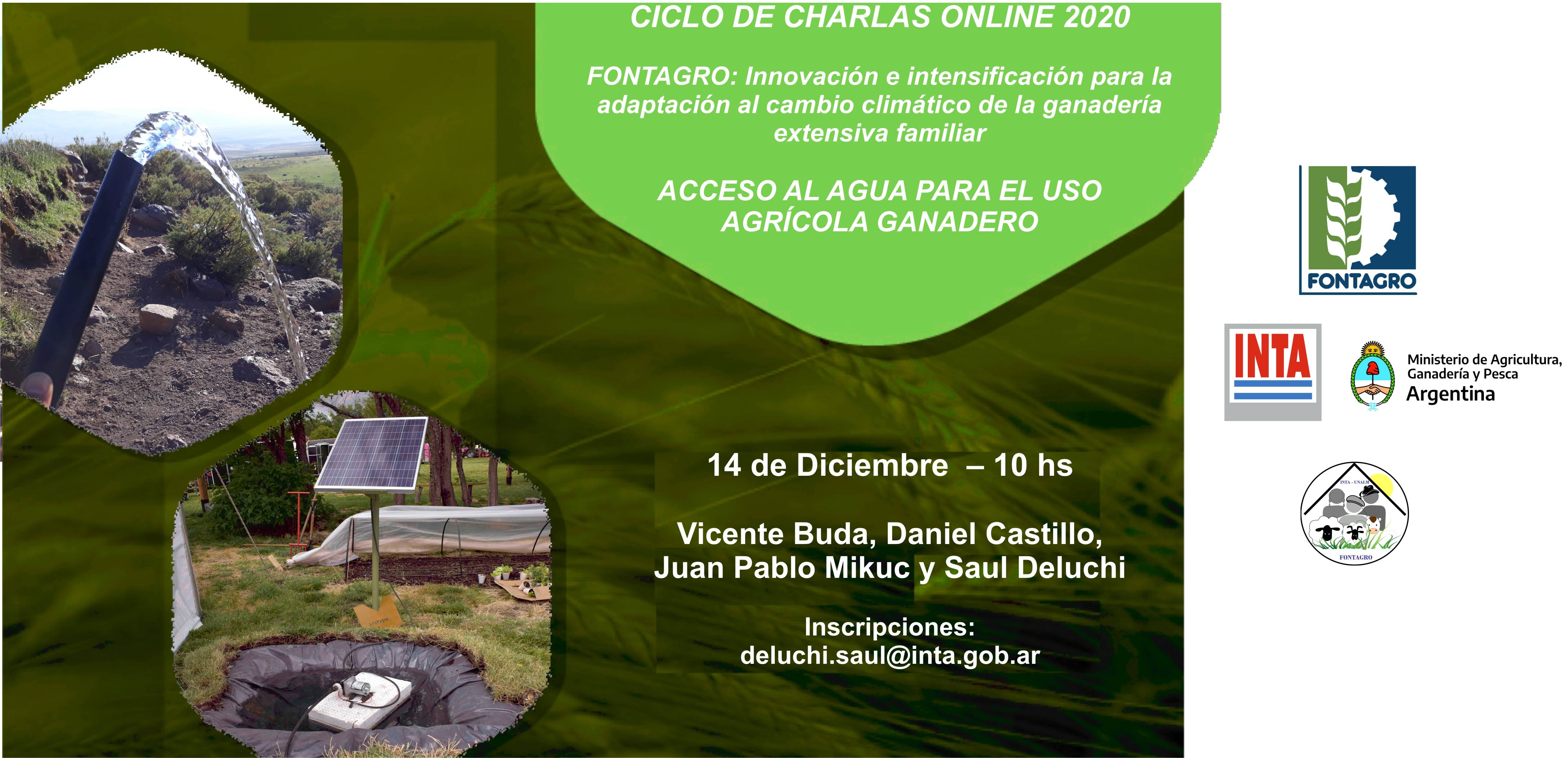 Charla online: Acceso al agua para uso agrícola y ganadero