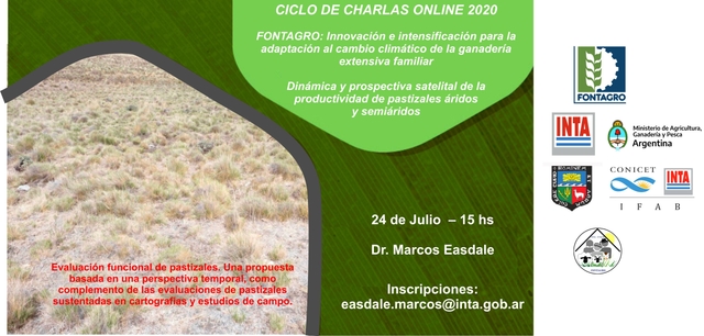 Quinta Charla online: Dinámica y prospectiva satelital de la productividad de pastizales áridos y semiáridos.