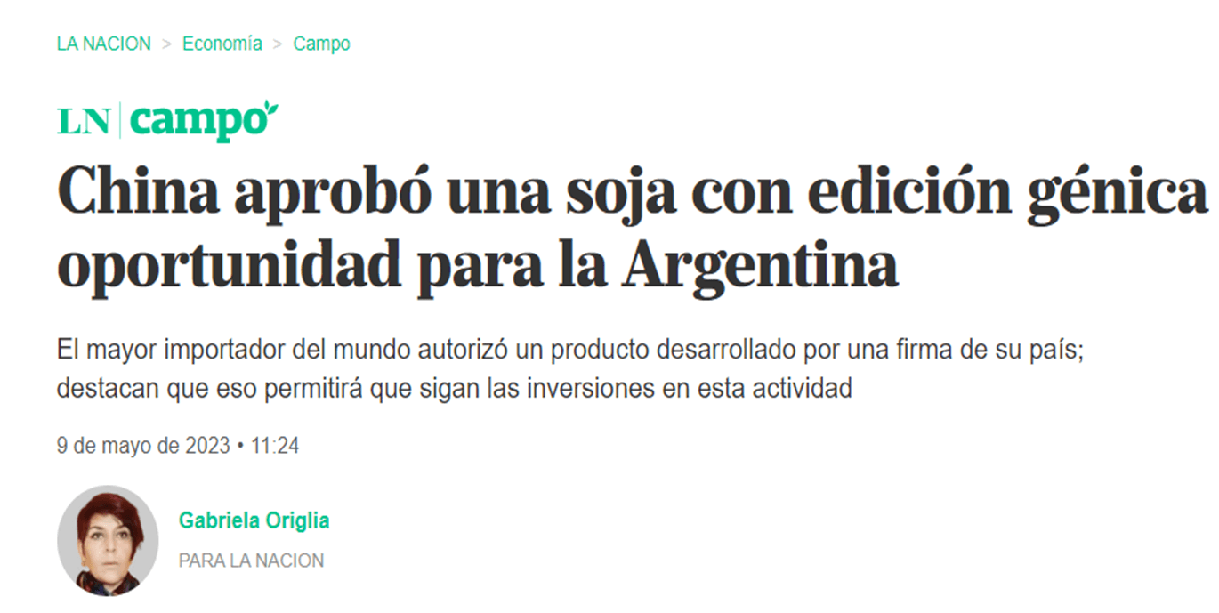 China aprueba una soja editada genéticamente