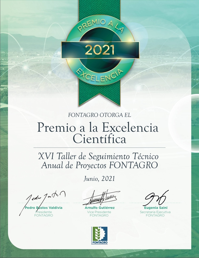 Ganador Premio a la Excelencia Científica FONTAGRO