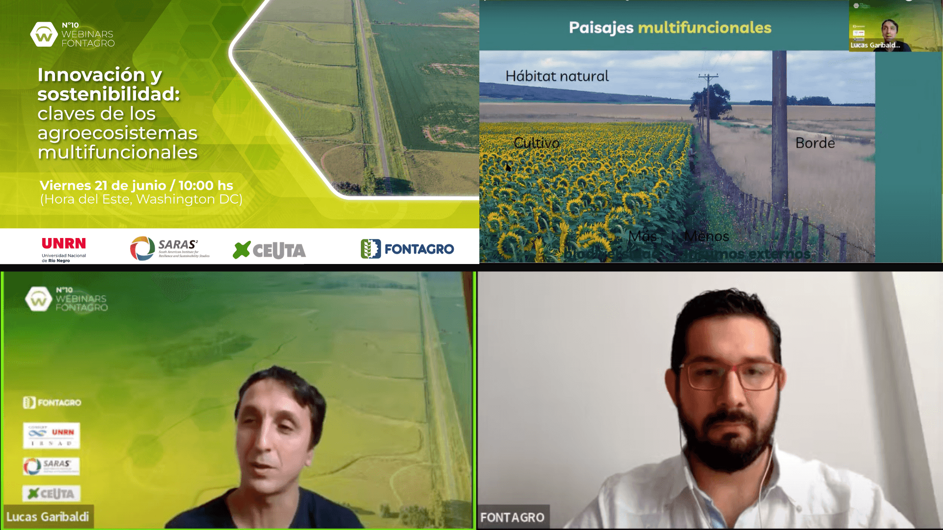 FONTAGRO lideró webinar sobre Innovación y sostenibilidad en agroecosistemas multifuncionales