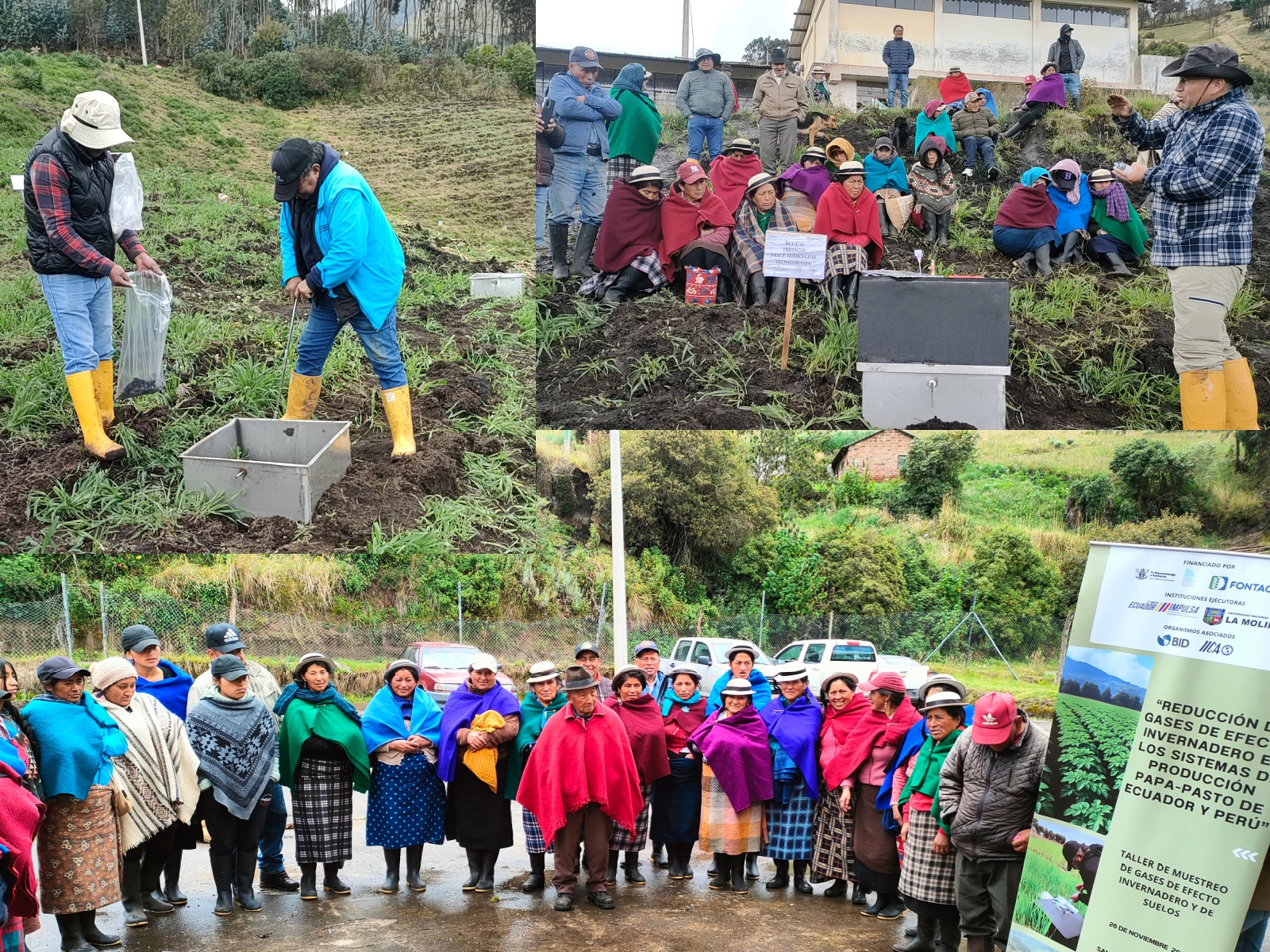 Taller práctico de muestreos de suelos y medición de gases de efecto invernadero