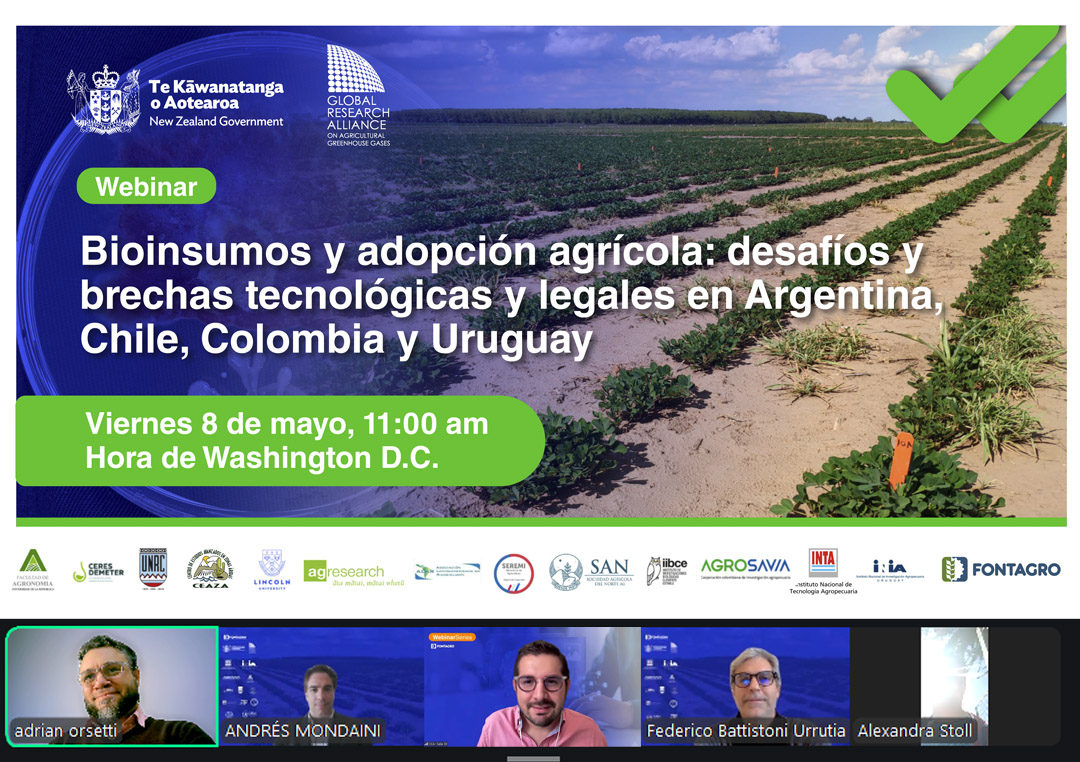 Webinar de FONTAGRO destacó un análisis integral sobre bioinsumos y adopción agrícola