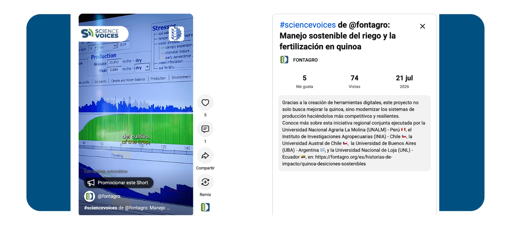 Sciencevoices, Patricio Sandaña: Manejo sostenible del riego y la fertilización en quinoa