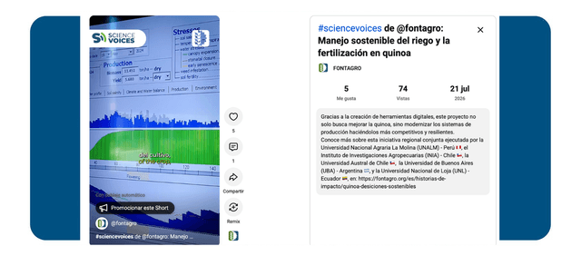 Sciencevoices, Patricio Sandaña: Manejo sostenible del riego y la fertilización en quinoa