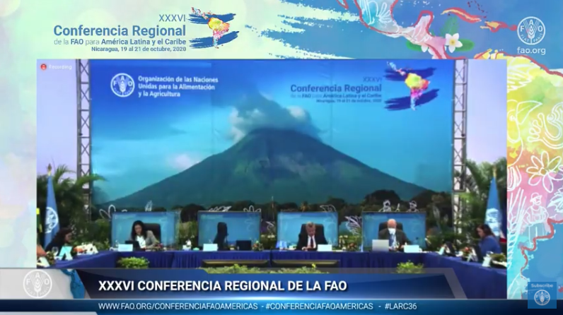 XXXVI Conferencia Regional de la FAO para América Latina y el Caribe con sede virtual en Managua, Nicaragua.